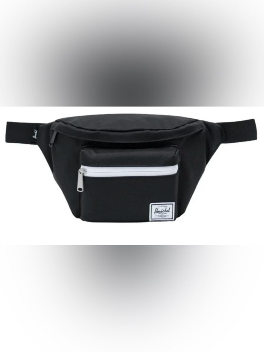 Herschel Supply Company Black Belt Bag with White Zip